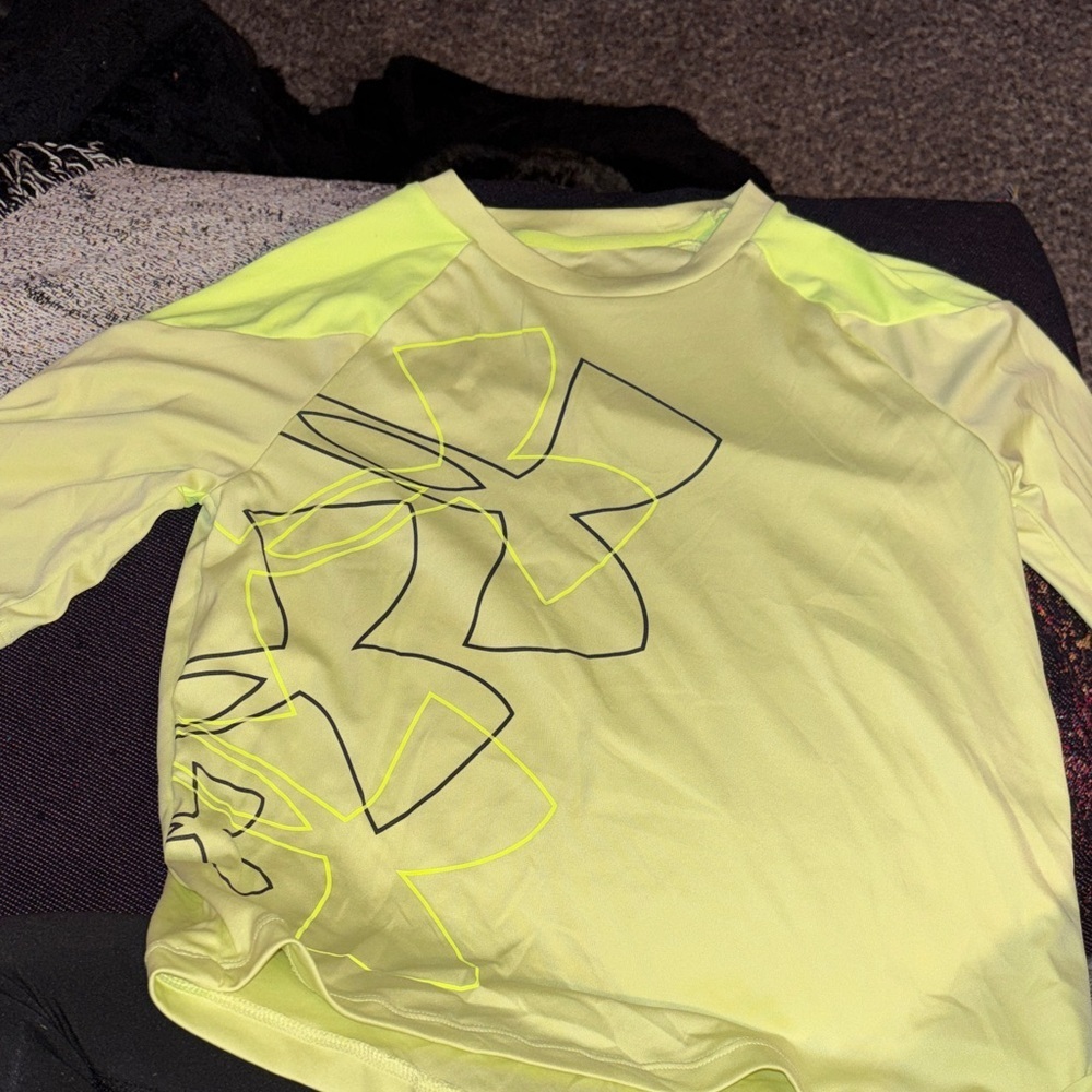 Under Armour Kids Neon Yellow Short Sleeve Tee